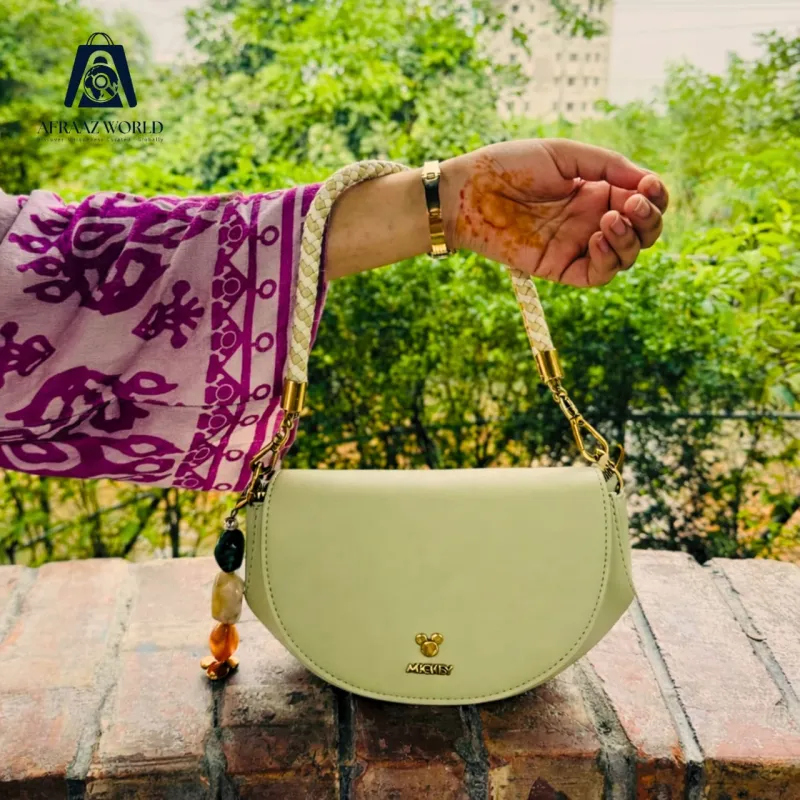 Luxury White Mickey Leather Mini Crossbody Bag – Afraaz World