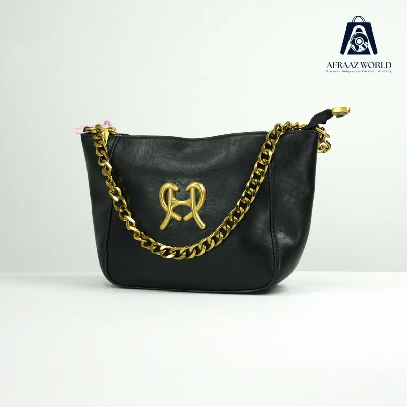 High Quality Vintage Brown Leather Shoulder Bag with Elegant Golden Chain – Afraaz World