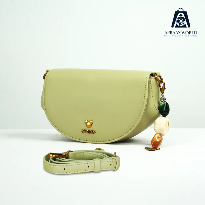 Luxury White Mickey Leather Mini Crossbody Bag – Afraaz World