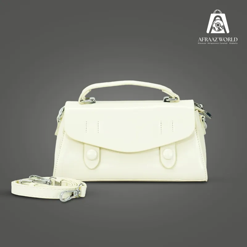 Pastel Blue Mini Satchel Bag with Top Handle & Crossbody Strap